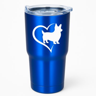 Welsh Corgi Silhouette Heart Love Dog Cute Gift Tumbler