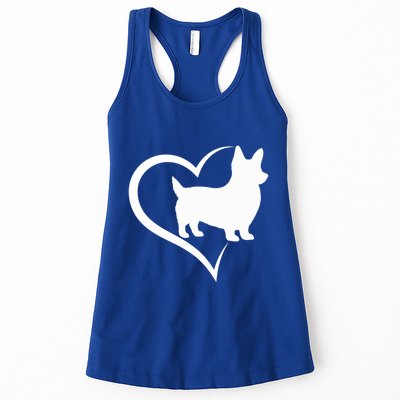 Welsh Corgi Silhouette Heart Love Dog Cute Gift Womens Tank Top
