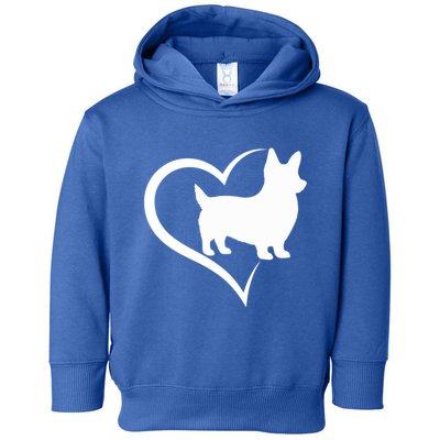Welsh Corgi Silhouette Heart Love Dog Cute Gift Toddler Hoodie