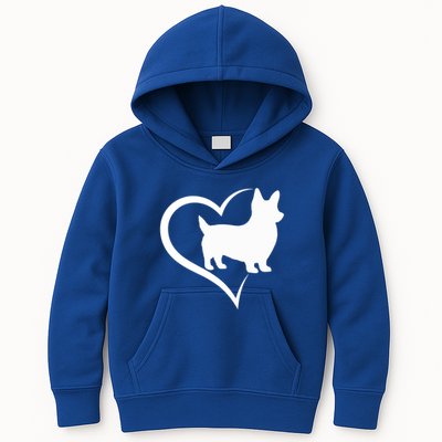 Welsh Corgi Silhouette Heart Love Dog Cute Gift Kids Hoodie