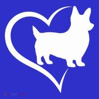 Welsh Corgi Silhouette Heart Love Dog Cute Gift Kids T-Shirt