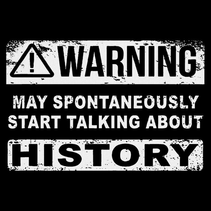 Warning Can Spontaneously Start Talking About History 16 in Basic Backpack