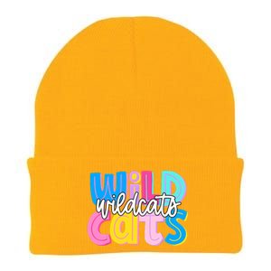 Wildcats Colorful School Spirit Knit Cap Winter Beanie