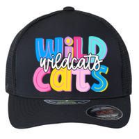 Wildcats Colorful School Spirit Flexfit Unipanel Trucker Cap