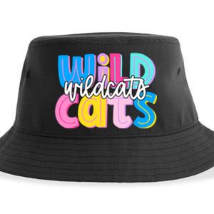 Wildcats Colorful School Spirit Sustainable Bucket Hat