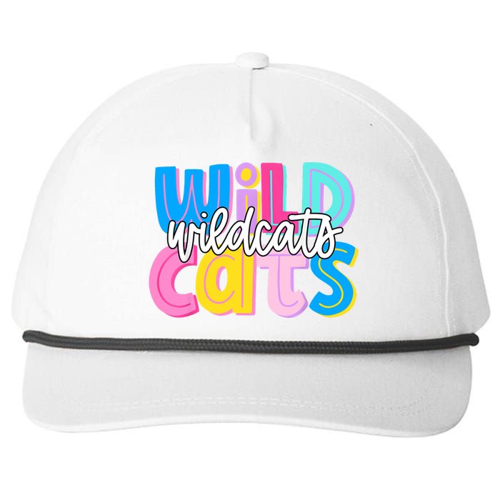 Wildcats Colorful School Spirit Snapback Five-Panel Rope Hat