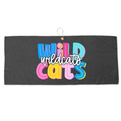 Wildcats Colorful School Spirit Large Microfiber Waffle Golf Towel