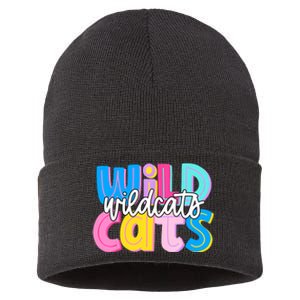 Wildcats Colorful School Spirit Sustainable Knit Beanie