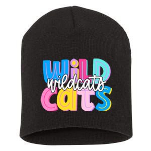 Wildcats Colorful School Spirit Short Acrylic Beanie