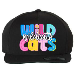 Wildcats Colorful School Spirit Wool Snapback Cap