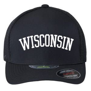 Wisconsin College Sports Fan Logo Flexfit Unipanel Trucker Cap