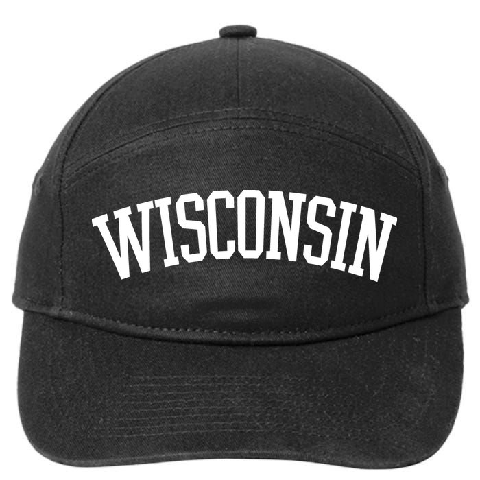 Wisconsin College Sports Fan Logo 7-Panel Snapback Hat
