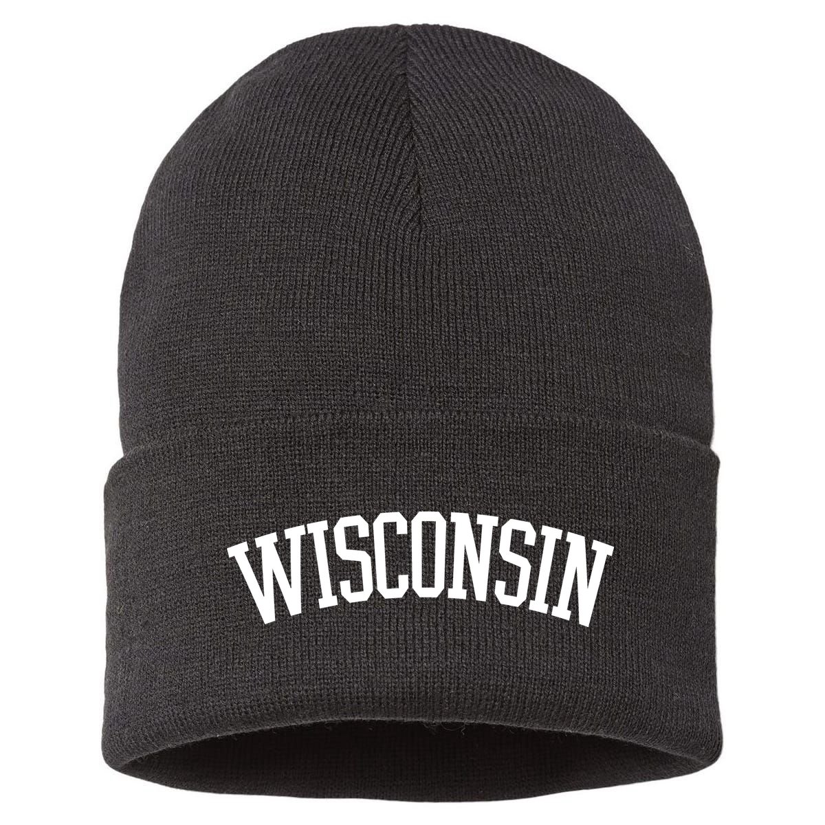 Wisconsin College Sports Fan Logo Sustainable Knit Beanie