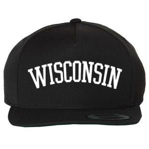 Wisconsin College Sports Fan Logo Wool Snapback Cap