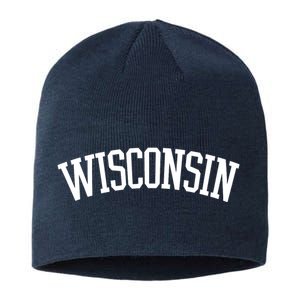 Wisconsin College Sports Fan Logo Sustainable Beanie