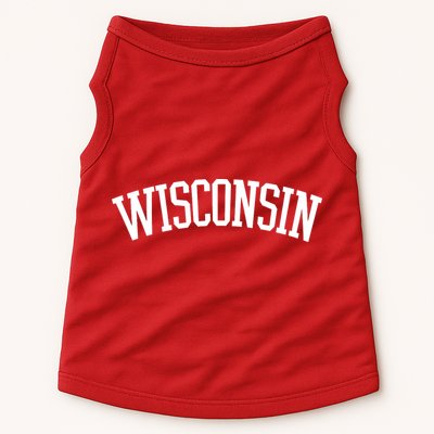 Wisconsin College Sports Fan Logo Doggie Tank