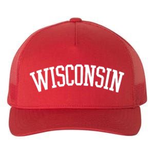 Wisconsin College Sports Fan Logo Yupoong Adult 5-Panel Trucker Hat