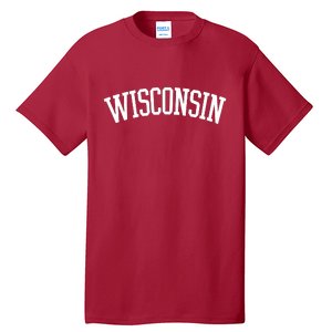 Wisconsin College Sports Fan Logo Tall T-Shirt