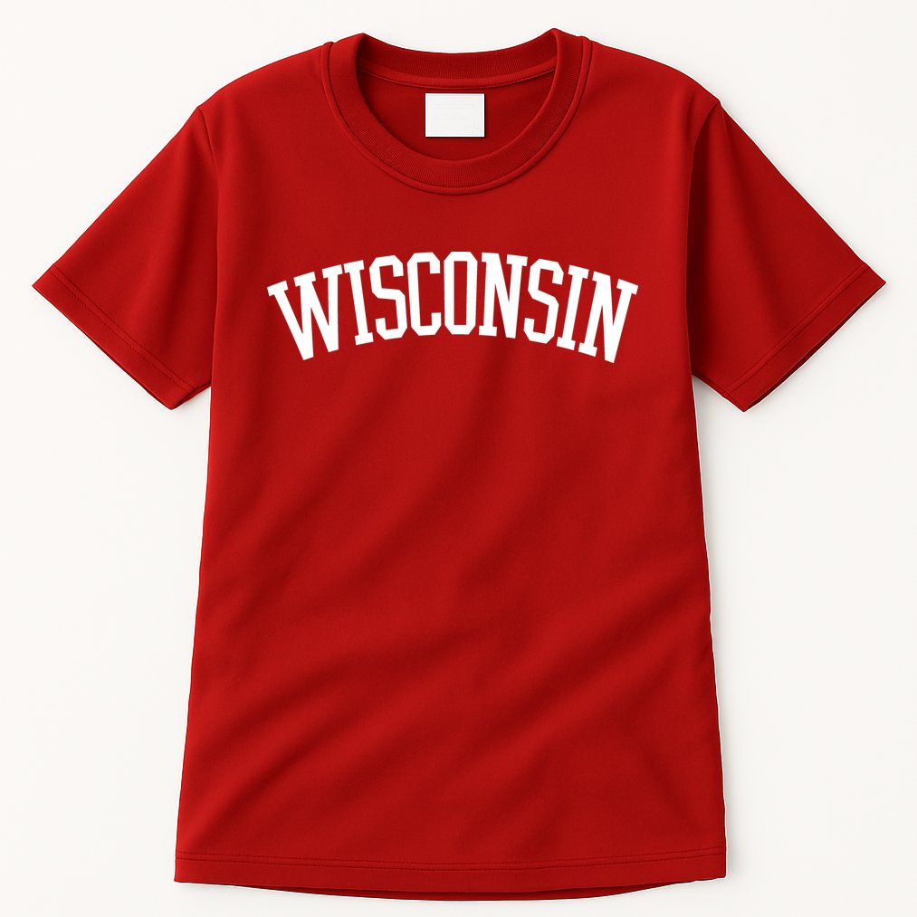 Wisconsin College Sports Fan Logo Tall T-Shirt