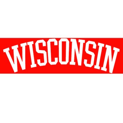 Wisconsin College Sports Fan Logo Bumper Sticker