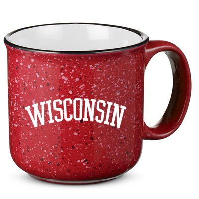 Wisconsin College Sports Fan Logo 15oz Campfire Ceramic Mug
