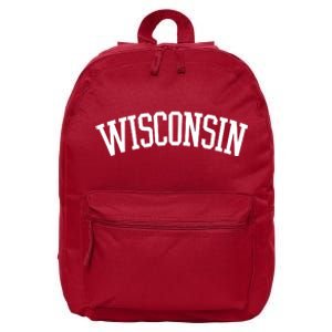 Wisconsin College Sports Fan Logo 16 in Basic Backpack