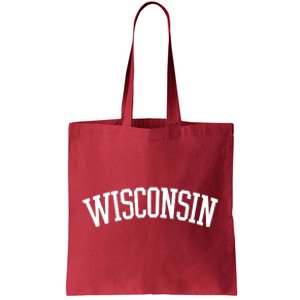 Wisconsin College Sports Fan Logo Tote Bag