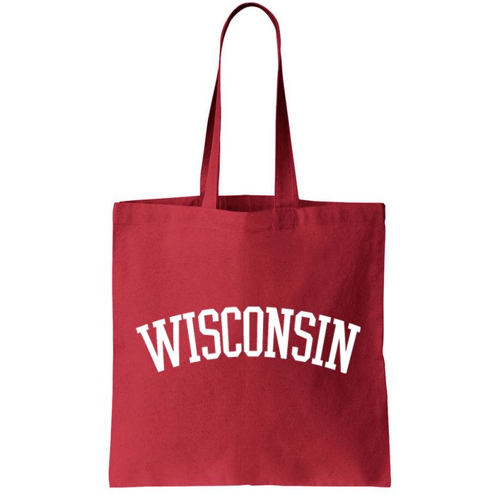 Wisconsin College Sports Fan Logo Tote Bag