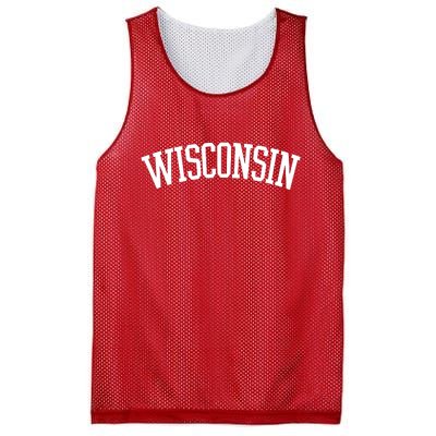 Wisconsin College Sports Fan Logo Mesh Reversible Basketball Jersey Tank