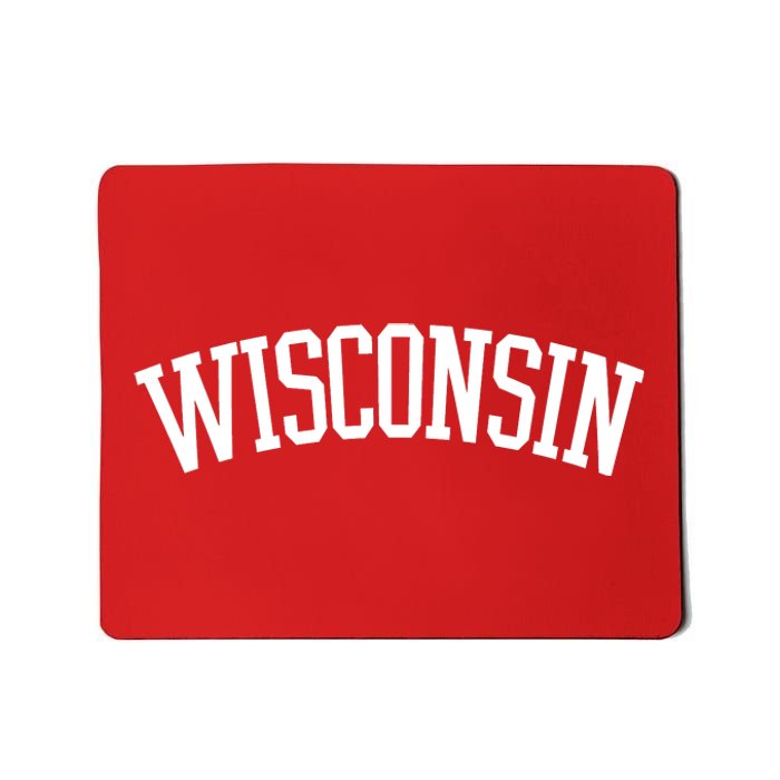 Wisconsin College Sports Fan Logo Mousepad