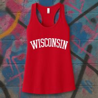 Wisconsin College Sports Fan Logo Womens Tank Top