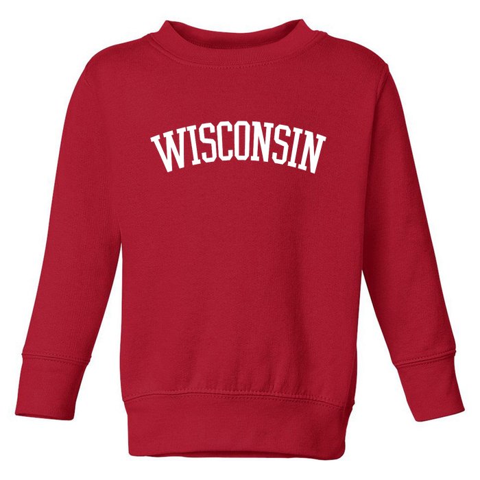 Wisconsin College Sports Fan Logo Toddler Sweatshirt