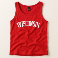 Wisconsin College Sports Fan Logo Tank Top