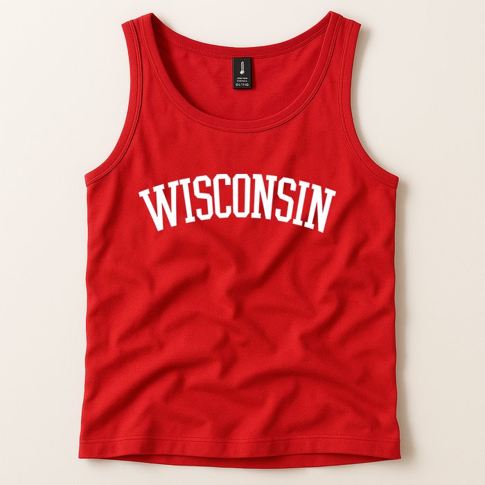 Wisconsin College Sports Fan Logo Tank Top