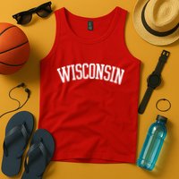 Wisconsin College Sports Fan Logo Tank Top