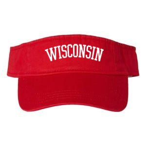 Wisconsin College Sports Fan Logo Valucap Bio-Washed Visor