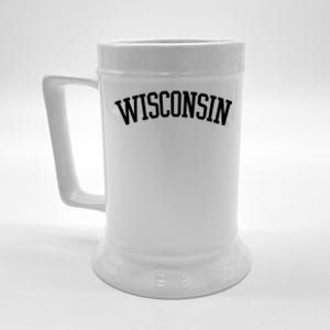 Wisconsin College Sports Fan Logo Beer Stein