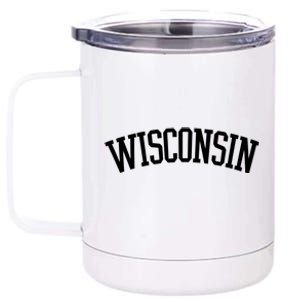 Wisconsin College Sports Fan Logo 12 oz Stainless Steel Tumbler Cup