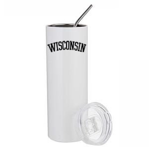 Wisconsin College Sports Fan Logo Stainless Steel Tumbler