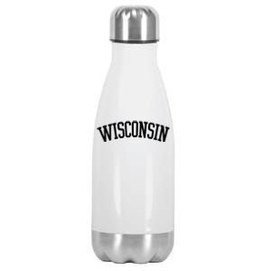 Wisconsin College Sports Fan Logo Stainless Steel Insulated Water Bottle