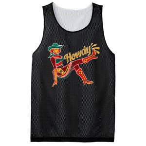 Western Country Southern Cowgirl Distressed Howdy Mesh Reversible Basketball Jersey Tank