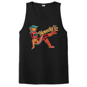 Western Country Southern Cowgirl Distressed Howdy PosiCharge Competitor Tank