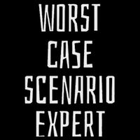 Worst Case Scenario Expert Funny Flat Bill Trucker Hat