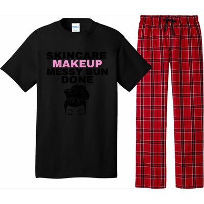 Wo's Cute Skincare / Makeup Crewneck Top Cute Gift Pajama Set