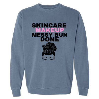 Wo's Cute Skincare / Makeup Crewneck Top Cute Gift Garment-Dyed Sweatshirt