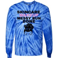 Wo's Cute Skincare / Makeup Crewneck Top Cute Gift Tie-Dye Long Sleeve Shirt