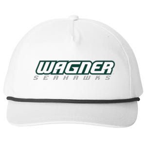 Wagner College Seahawks Horizontal Logo Snapback Five-Panel Rope Hat