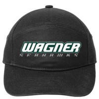 Wagner College Seahawks Horizontal Logo 7-Panel Snapback Hat