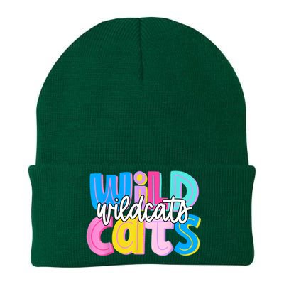 Wildcats Colorful School Spirit Knit Cap Winter Beanie