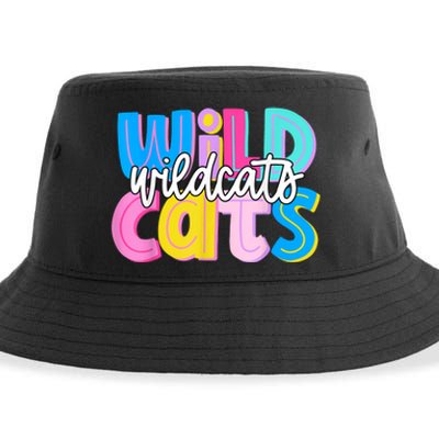 Wildcats Colorful School Spirit Sustainable Bucket Hat